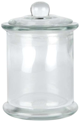 CC Jar with lid, H: 14,5 cm, Dia. 8 cm, 10 pc/ 1 box