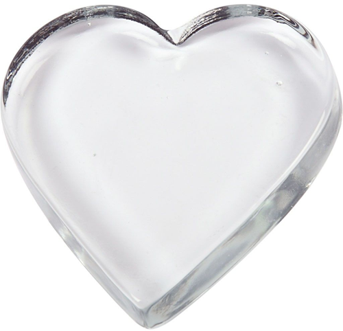 CC Glazen Hart 9x9 cm 10 stuks