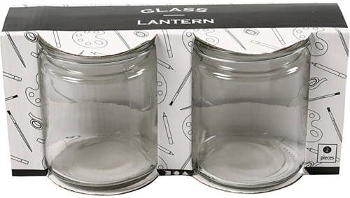 CC Lantern, H: 10 cm, Dia. 7,6 cm, 2 pc/ 1 pack-2