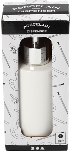 CC Porseleinen Zeeppomp 16,5 cm Wit-3