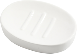 CC Soap dishes, white, H: 2,5 cm, L: 13,5 cm, W: 10 cm, 1 pc