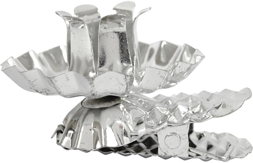 CC Clip on candle holder, silver-plated, Dia. 40 mm, 8 pc/ 1 pack