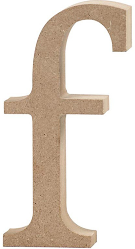 CC MDF Kleine Letter F 8 cm