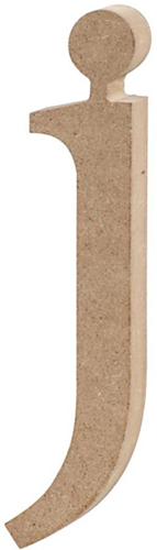 CC MDF Kleine Letter J 8 cm