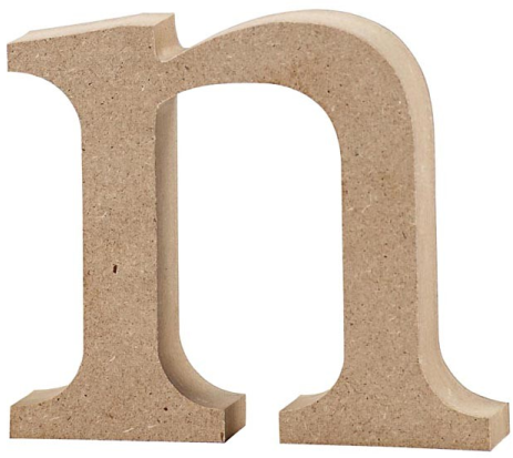 CC MDF Kleine Letter N 8 cm