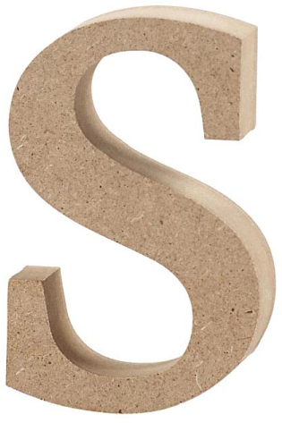 CC MDF Kleine Letter S 8 cm