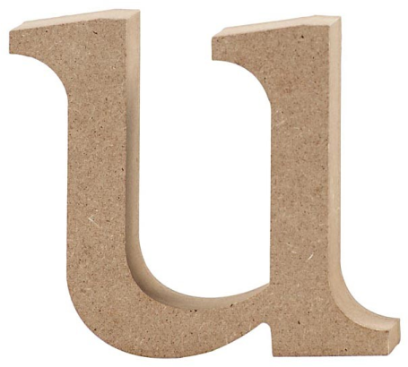 CC MDF Kleine Letter U 8 cm