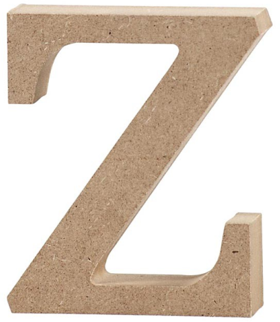 CC MDF Kleine Letter Z 8 cm