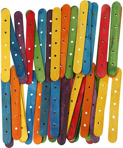 CC Constructiehoutjes Gekleurd 1,8x15 cm 500 stuks