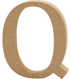 CC MDF Hoofdletter Q 13 cm