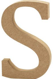 CC MDF Hoofdletter S 13 cm