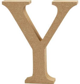 CC MDF Hoofdletter Y 13 cm