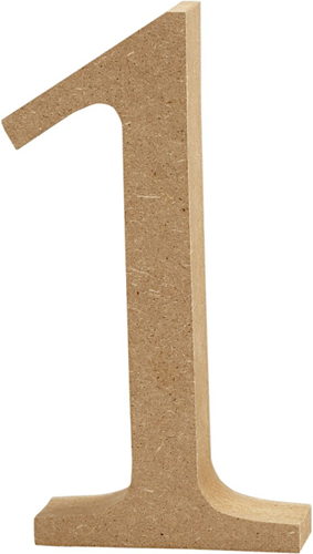 CC MDF Cijfer 1 13 cm