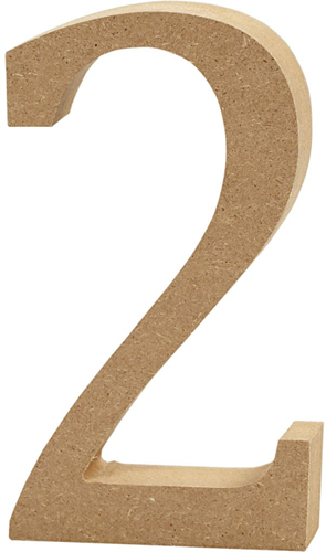 CC MDF Cijfer 2 13 cm
