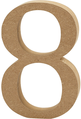 CC MDF Cijfer 8 13 cm