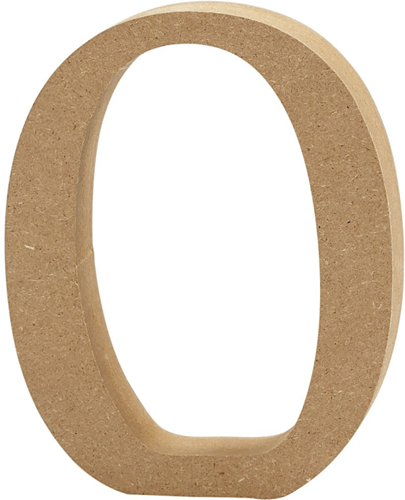 CC MDF Hoofdletter O 8 cm