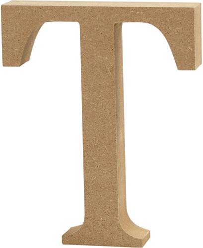 CC MDF Hoofdletter T 8 cm