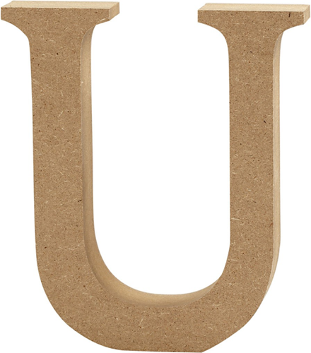 CC MDF Hoofdletter U 8 cm