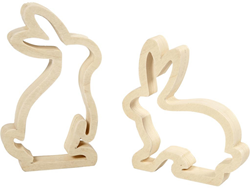 CC Bunnies, H: 14 cm, D. 2 cm, W: 13 cm, 2 pc/ 1 pack