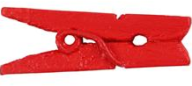 CC Mini Wasknijpers 3x25 mm Rood 36 stuks