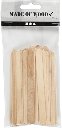 CC Ice lolly sticks, natural, L: 11,5 cm, W: 10 mm, 30 pc/ 1 pack-2
