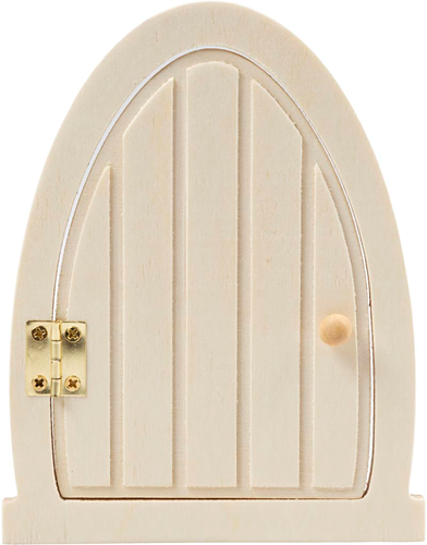 CC Houten Miniatuur Deur met Scharnieren b: 10cm h: 13cm