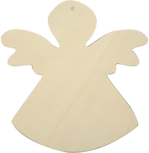 CC Houten Engelen 12x11 cm 6 stuks