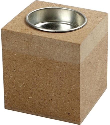 CC MDF Waxinelichthouder 6x6x6 cm