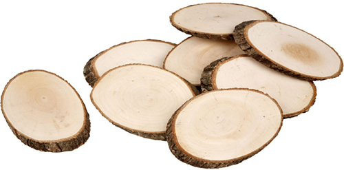 CC Houten Schijven 11x7,5 cm 12 stuks
