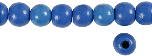 CC Houten Kralen 12 mm Blauw 40 stuks-2