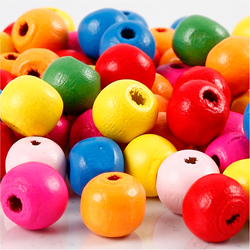 CC Houten Kralen 10 mm Multimix 70 stuks