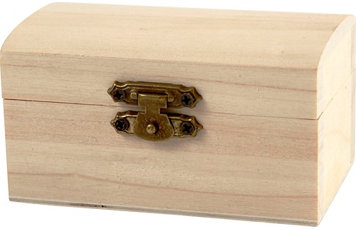 CC Houten Schatkist 9x5,2x4,9 cm per stuk