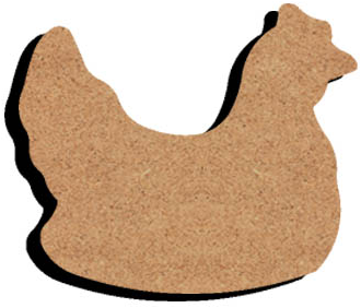 MDF Figuur Kip 10 cm