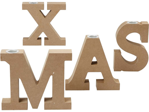 CC MDF Kandelaar X-MAS 17x14 cm