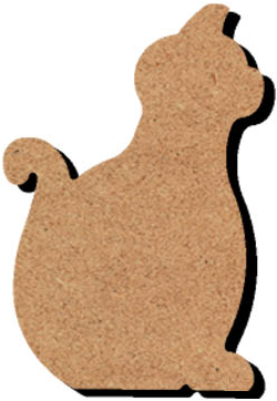MDF Figuur Kat 10 cm