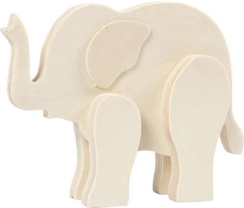 CC Triplex Dierfiguur 16x12 cm Olifant