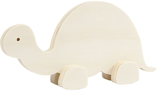 CC Houten Dierfiguur Schildpad 9,5x19x3,8 cm
