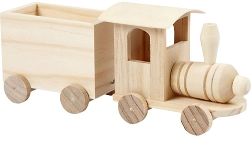 CC Houten Speelgoed Trein Met Wagon