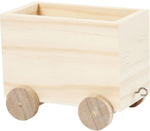 CC Houten Treinwagon 9,5x6,5x8 cm