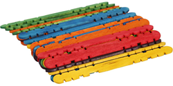 CC Constructiehoutjes Gekleurd 11,4x1 cm 30 stuks