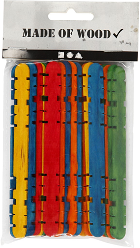 CC Constructiehoutjes Gekleurd 11,4x1 cm 30 stuks-2