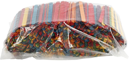 CC Constructiehoutjes L: 11,4 cm B: 10 mm  Gekleurd 1000 stuks-2