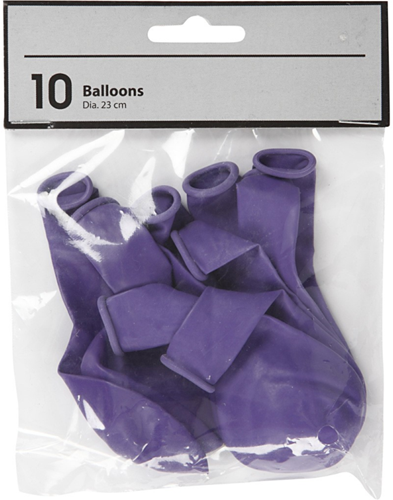 Ballonnen 23 cm Paars 10 stuks-2