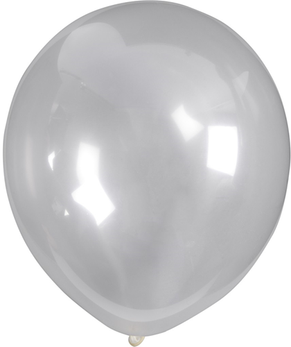CC Balloons, transparent, round, Dia. 23 cm, 10 pc/ 1 pack