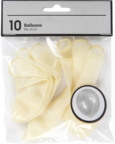 CC Balloons, transparent, round, Dia. 23 cm, 10 pc/ 1 pack-2