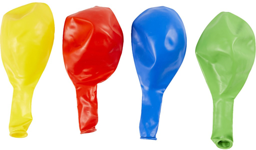 CC Balloons, blue, green, red, yellow, giant, Dia. 41 cm, 4 pc/ 1 pack