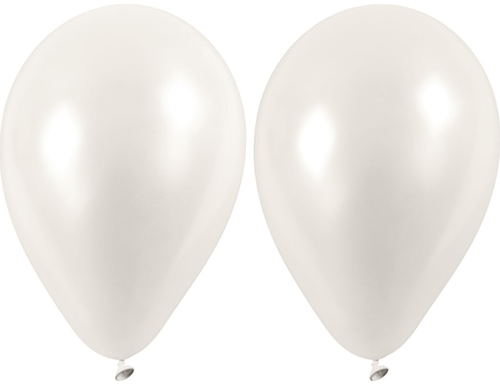 CC Balloons, white, Dia. 23 cm, 10 pc/ 1 pack