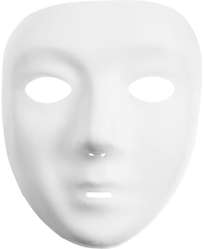 CC Kunststof Masker met Elastiek Wit