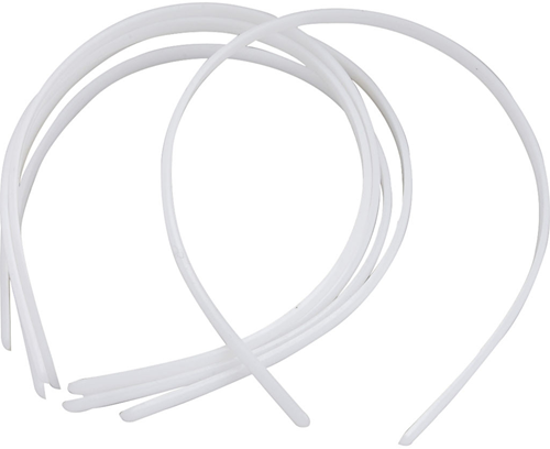 CC Plastic Haarbanden Wit 8 mm 20 stuks