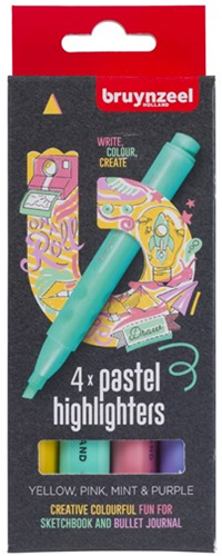 Bruynzeel Highlighters Pastel 4 pieces